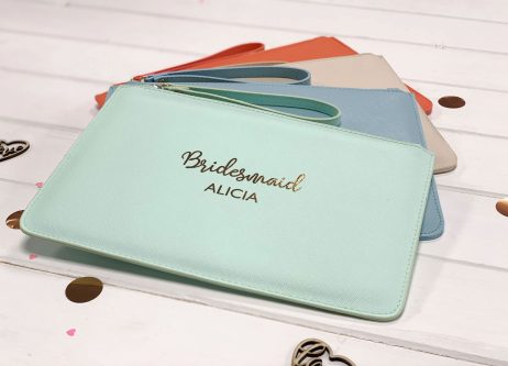 Elegant Personalised Bridesmaid Clutch Bag: The Perfect Custom Wedding Gift