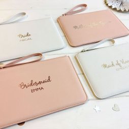 Elegant Personalised Bridesmaid Clutch Bag: The Perfect Custom Wedding Gift