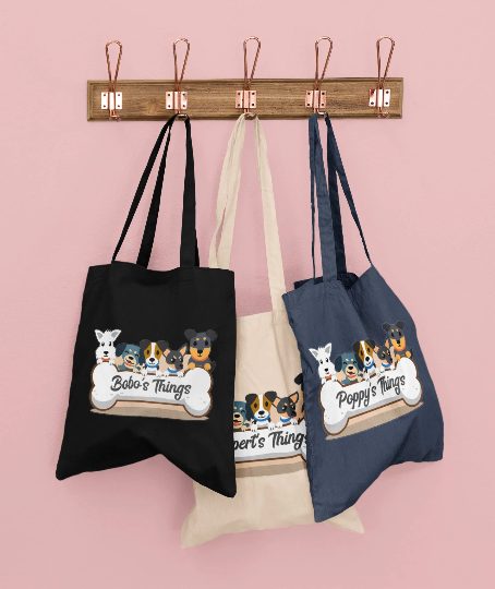 Dog Bone Personalized Tote Bag Great Dog Lover Gift Idea