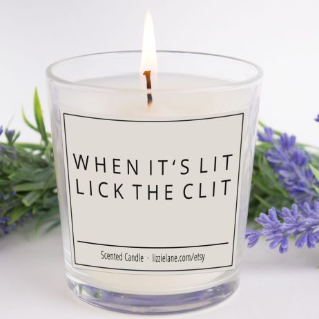Funny Candle, Joke Candle, When it's Lit, Lick the, Rude Candle, Sarcastic Gifts for Her, Christmas Gift for Her, Valentine Gift for Her