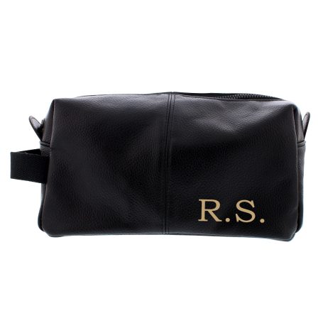 Mens Toiletry Bag with Monogram: Personalised Best Man Gifts