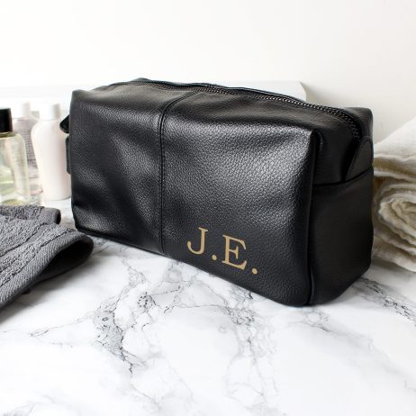 Mens Toiletry Bag with Monogram: Personalised Best Man Gifts