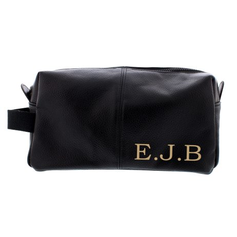 Mens Toiletry Bag with Monogram: Personalised Best Man Gifts