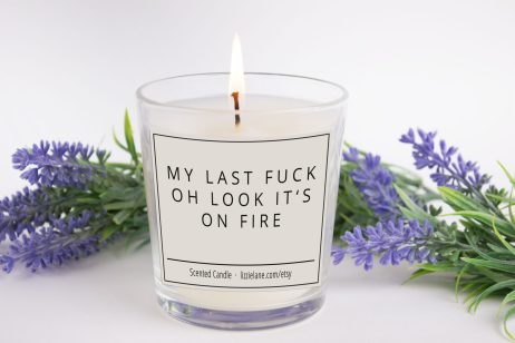 Funny Candle, My Last F Candle with Gift Box, Birthday Gift for Friend, Inappropriate Gift, Rude Candle, Christmas Gift For Him