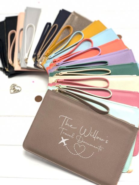 The Luxe Travel Folder: Personalized Passport & Document Wallet