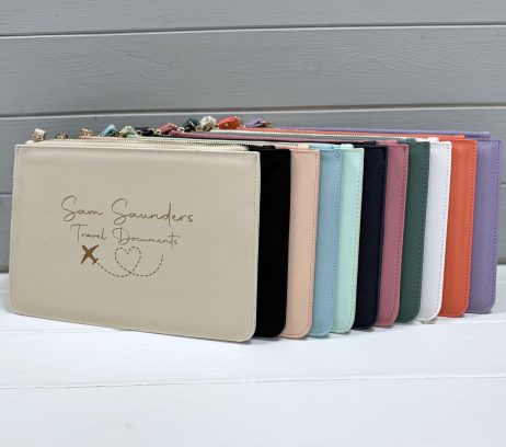 The Luxe Travel Folder: Personalized Passport & Document Wallet