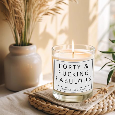 Forty & Fabulous Candle Birthday Gift - Scented Candle